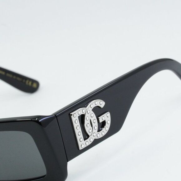 💯 NEW DOLCE&GABBANA DG4447B 335587 BLACK GREY SUNGLASSES - Picture 4 of 9